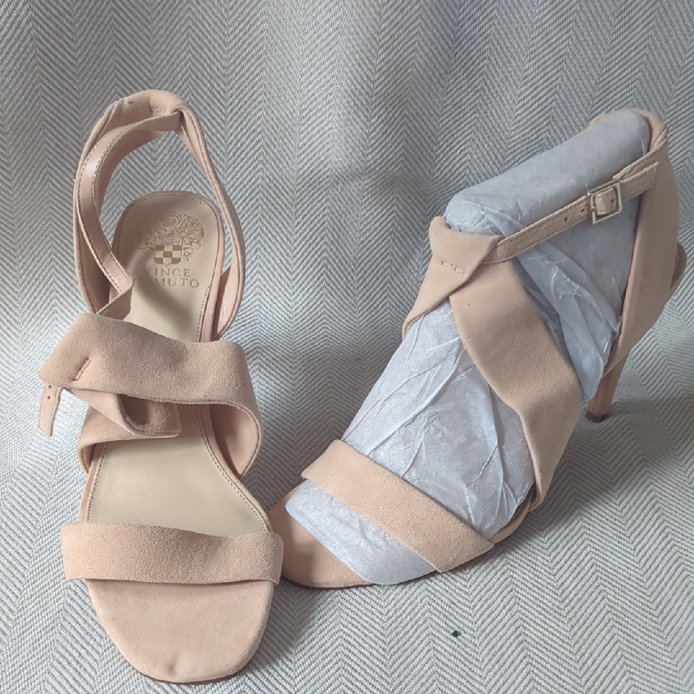 Vince Camuto Nude Strappy Heels